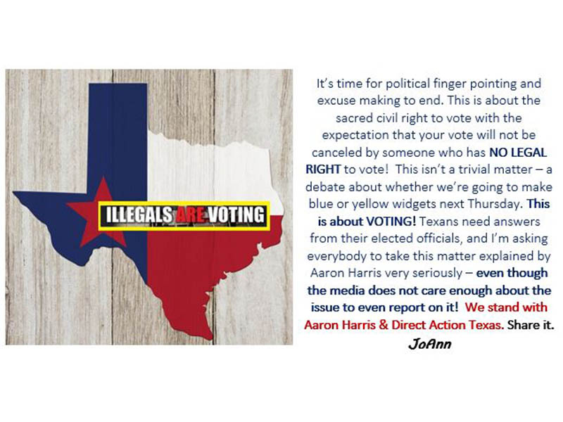 Hundreds of Thousands Illegally Registered to Vote, TX State Officials Slow Walk Answers & Action