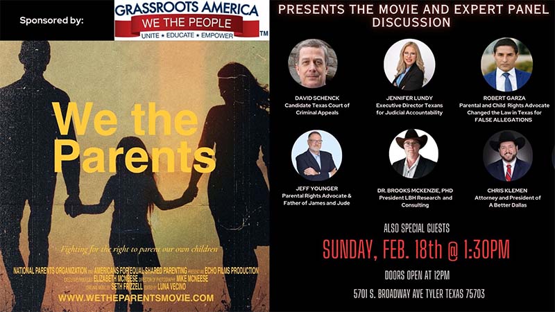 Special Events Sunday, February 18, 2024 Tyler Area - Grassroots America -  We The People